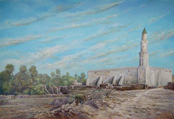 QUBA MOSQUE XIX century MEDINA AL MUNAWARA (oil on canvas)